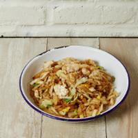 Chao Bing With Chicken And Cabbage · Chinese Pancake Slices Wok-fried With Chicken Breast, Egg, and Chinese Cabbage. a Northern C...