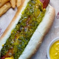 New Jersey Dog · Homemade mustard relish.