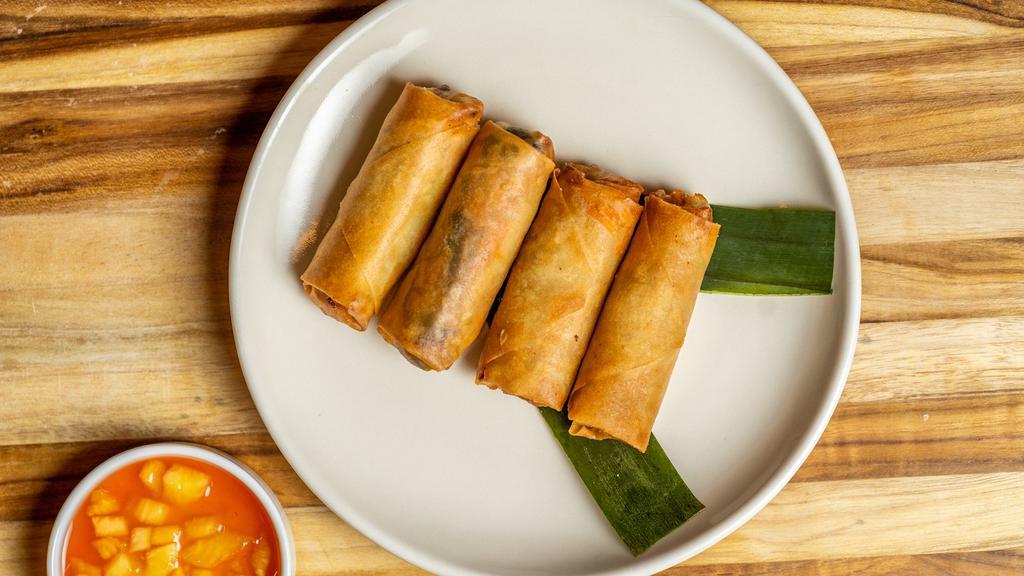 Mushroom Spring Rolls · Served with our House Sweet n Sour Sauce.