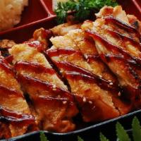 Chicken Teriyaki · Served with white rice soup or salad.
