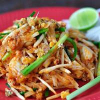 Pad Thai Mun Poo · House specialty. Special pad Thai made with crabmeat and crab paste with our home-styled sau...