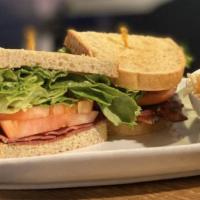 Blt Sandwich · Sourdough toast, crispy bacon, lettuce and tomato.