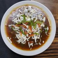 Manchow/Manchurian  Soup · Spicy soup made with dry red chilies, garlic, shallots and spices