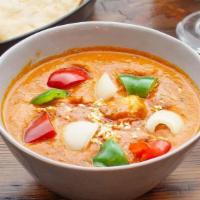Paneer Tikka Masala · Homemade Indian cheese cooked with onion and bell peppers in a mild spiced sauce