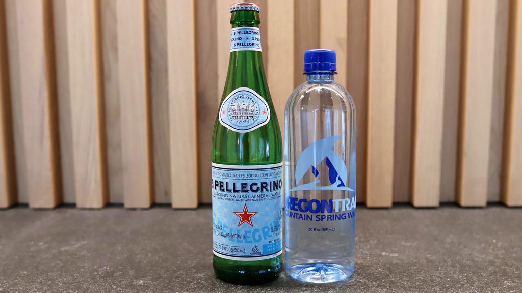 Bottled Water · Choice of Oregon Trail Still Bottled Water or Pellegrino Sparkling Bottled Water