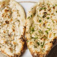 Garlic Naan · A multi-layered garlic bread