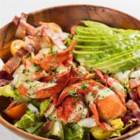 Chopped Lobster Cobb · gem lettuce, egg, bacon, avocado, tomato, cheddar
