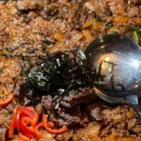 Radish Kimchi Fried Rice With Brisket
 · Spicy. 차돌 깍두기 볶음밥
