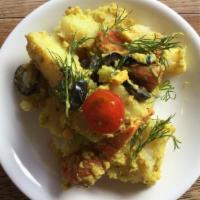 Curry Potato Salad · Vegetarian and gluten free.