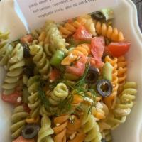 Spanish Olive Pasta Salad · Vegetarian