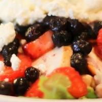 Berry Salad · Spring greens, walnuts, goat cheese, dried cranberries, strawberries, blueberries, raspberry...