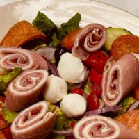 Cold Italian Antipasto Salad  · Chopped cured meats, fresh cheeses, and briny olives.