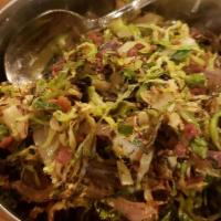 Brussel Sprouts With Bacon + Shallots · GF