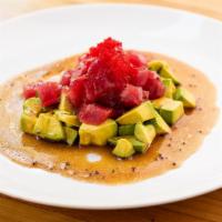 Tuna Tartare · Minced tuna and avocado with ponzu yuzu sauce.