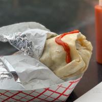 Korean Bbq Burrito · All burritos are made with flour tortillas, bean sprout, lettuce, radish, rice, vegan three-...