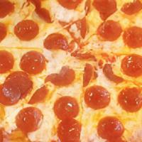 Pepperoni Slice Pizza · Pepperoni, topped with our homemade tomato sauce & imported finest grande mozzarella.