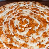 Buffalo Chicken Slice Pizza · Buffalo chicken cutlet, imported finest grande mozzarella, topped with creamy ranch.