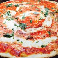 Margherita Slice Pizza · Our famous signature pizza, thin crust topped with our homemade tomato sauce, fresh mozzarel...