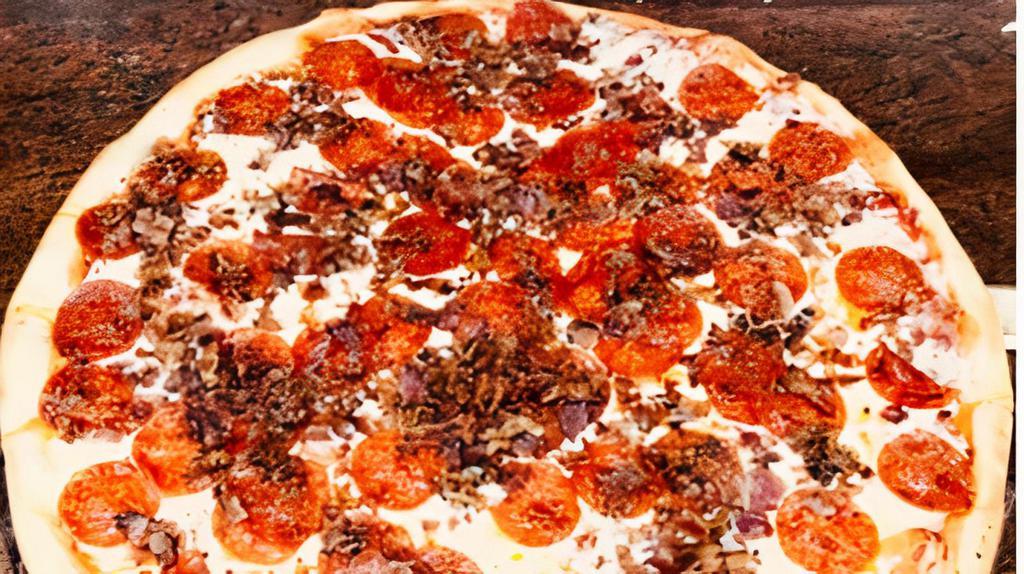 Pepperoni & Bacon Slice Pizza · Pepperoni, bacon, topped with our homemade tomato sauce and imported finest grande mozzarella
