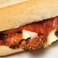 Chicken Parmigiana Hero · Chicken cutlet with fresh tomato sauce topped with melted mozzarella.
