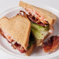 Blt Sandwich · Bacon, lettuce, tomato, with mayonnaise on a roll, white or wheat bread.