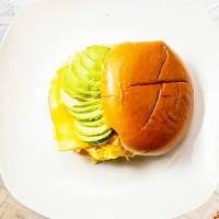 Avocado Breakfast Sandwich · Avocado, fresh mozzarella, romaine, tomatoes, cucumbers, carrots, red onions served on your ...