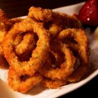 Crispy Calamari · Deep fried squid with fruit sauce.