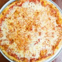 Picasso'S Traditional Pizza · Home-made pizza dough covered with San Marzano tomato sauce and topped with creamy mozzarell...