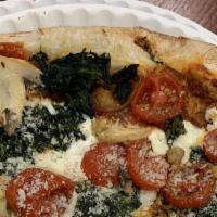 House Supreme Pizza Slice · San Marzano mozzarella pie with sausage, pepperoni, black olives, green peppers, onions and ...
