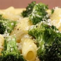 Pasta With Broccoli · Sautéed broccoli with pasta and garlic sauce and locatelli cheese.