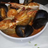 Sopa De Mariscos · Spicy mixed seafood soup.