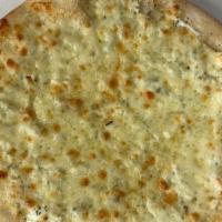White Pizza · Mozzarella and ricotta cheese.