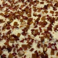 Chicken Bacon Ranch Pizza · breaded chicken, smoked bacon, and ranch dressing