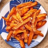 Sweet Potato Fries · Sweet potato fries with sea salt served with our crack sauce.