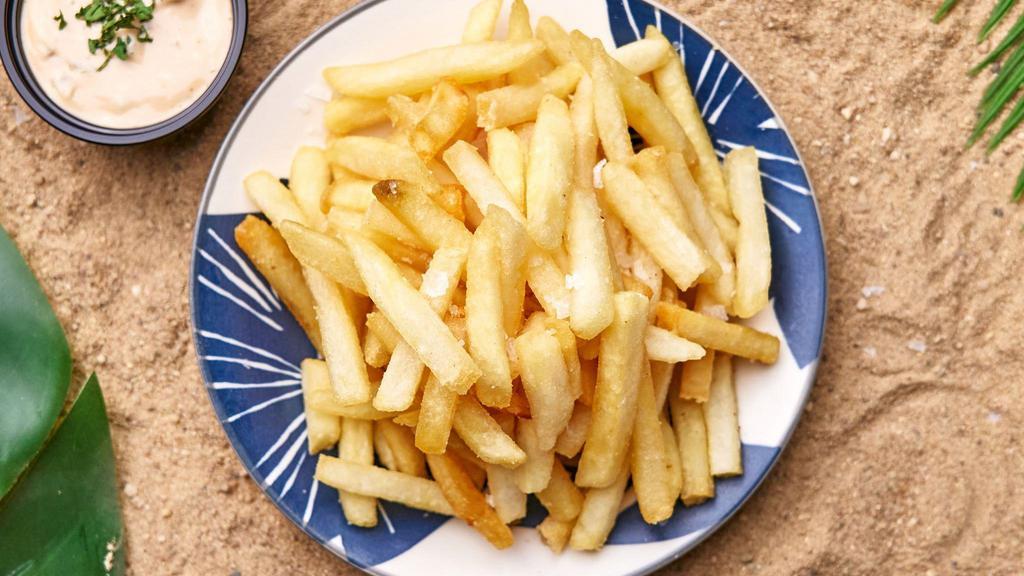 Sea Salt Fries · Crispy handcut fries with sea salt.