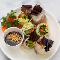 Summer Roll  · Shrimp or tofu. Lettuce, carrot, basil wrapped in a soft rice paper served with hoisin and c...