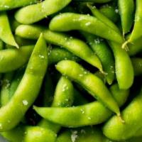 Edamame(毛豆) · Steamed soybeans tossed with seasalt.