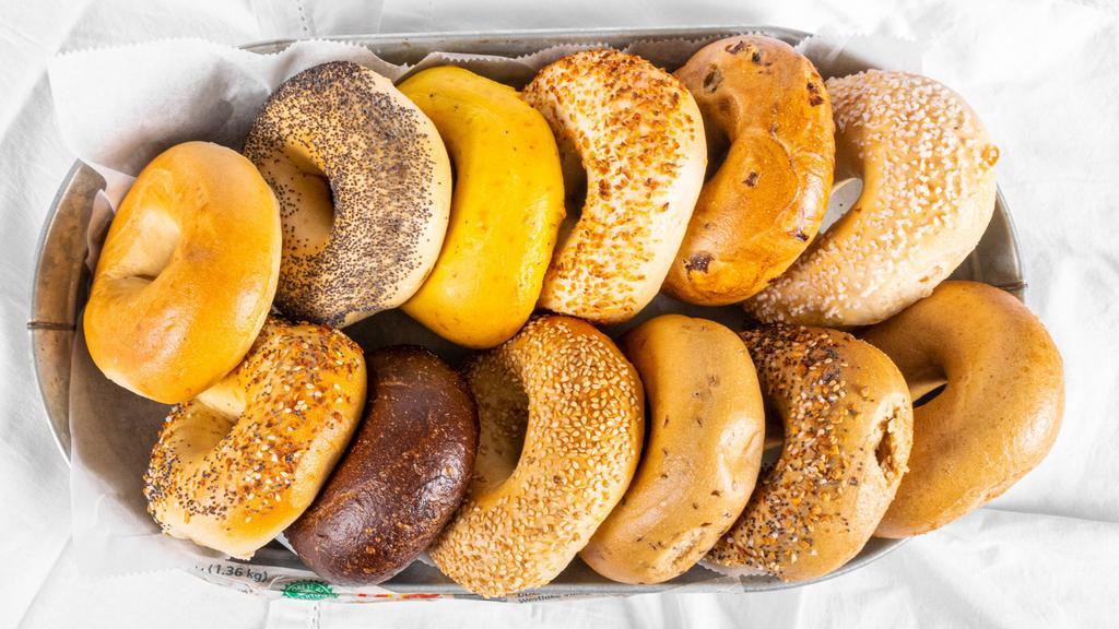 Dozen Bagels · Write quantity of each flavor

Due to limited availability, please order other flavors (Onion, Salt, Egg, Pumpernickel, etc) under the Single Bagel menu option