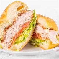 Turkey Club · Turkey, Bacon, Lettuce, Tomato, Mayo on a Roll