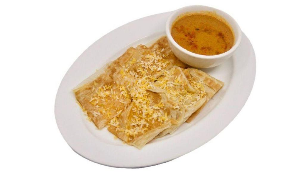 Roti Cheese Quesadillas 起司面包 · Spicy. Roti with melted cheese. Served with curry potato chicken sauce.