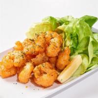 Rock Shrimp · Lightly batter baby shrimp w/ chef's spicy sauce.