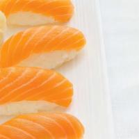 Salmon · Sushi with the rice and sashimi not