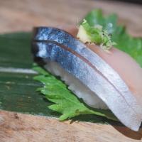 Mackerel · Sushi with the rice and sashimi not