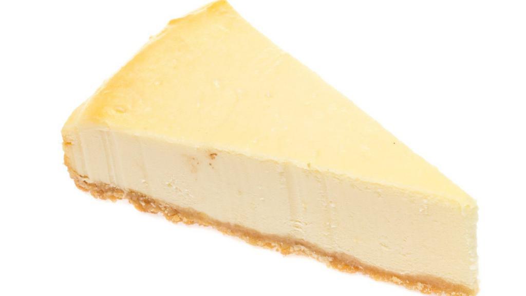 Cheesecake · Creamy cheesecake filling with a buttery flakey crust.