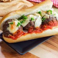Meatball Parmigiana Hero · Our tender, house-made meatballs layered with our house marinara and loads of melty mozzarel...