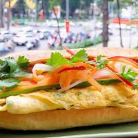 Eggs Sandwich Bánh Mi Trứng · Fresh house bake french bread