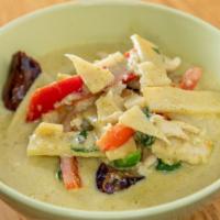 Green Curry · Hot. A central thai variety of curry derives from the color of the dish, which come from fre...