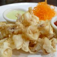 Calamari · Squid lightly breaded and fried.