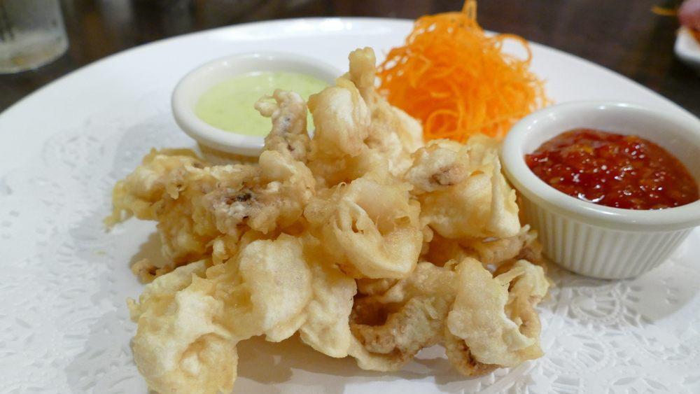 Calamari · Squid lightly breaded and fried.