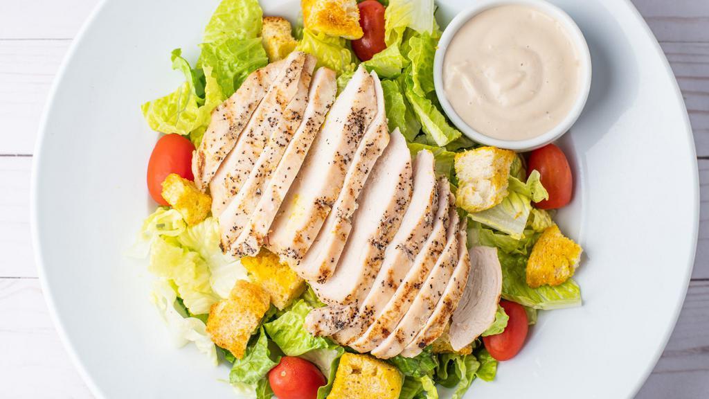 Grilled Chicken Salad · 6oz of Grilled Chicken Breast Served in a Large Bowl on a Bed of Greens.